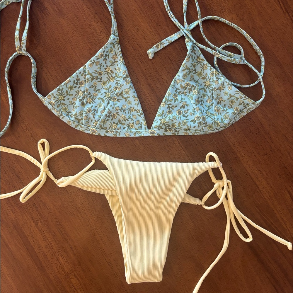 Yellow Ribbed Bikini Bottom - Picture 7 of 7